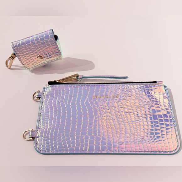 Bandolier Iridescent Zip Pouch and AirPod case - NWOT - Picture 5 of 11